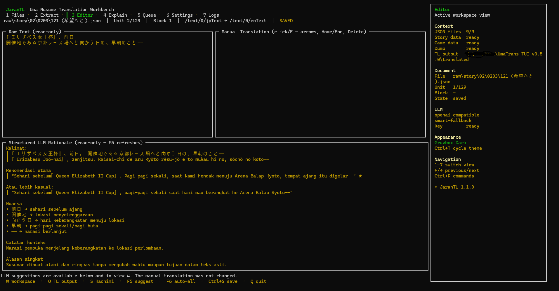 JaranTL: Edit translations alongside their source text